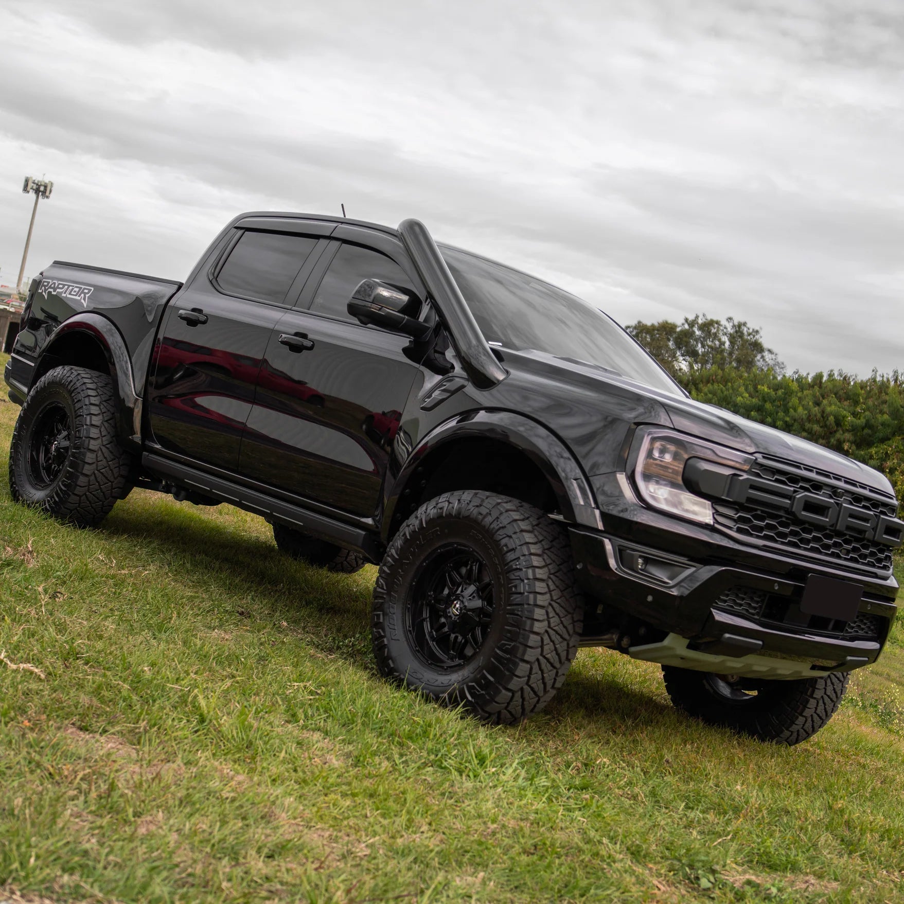 Ford Ranger Raptor Next Gen 5 Inch Short and Mid Entry Stainless Snorkel and Twin Intake Alloy Airbox Kit