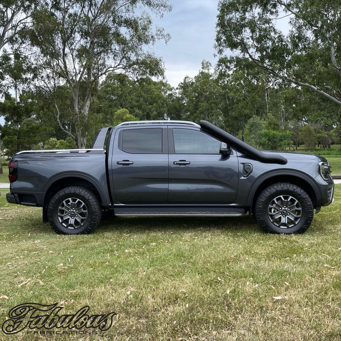 Ford Ranger Next Gen 5 Inch Mid Entry Stainless Snorkel, Alloy Washer Bottle and Alloy Airbox Kit