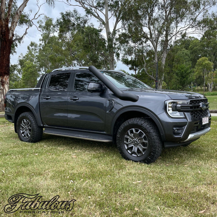 Ford Ranger Next Gen 5 Inch Mid Entry Stainless Snorkel, Alloy Washer Bottle and Alloy Airbox Kit