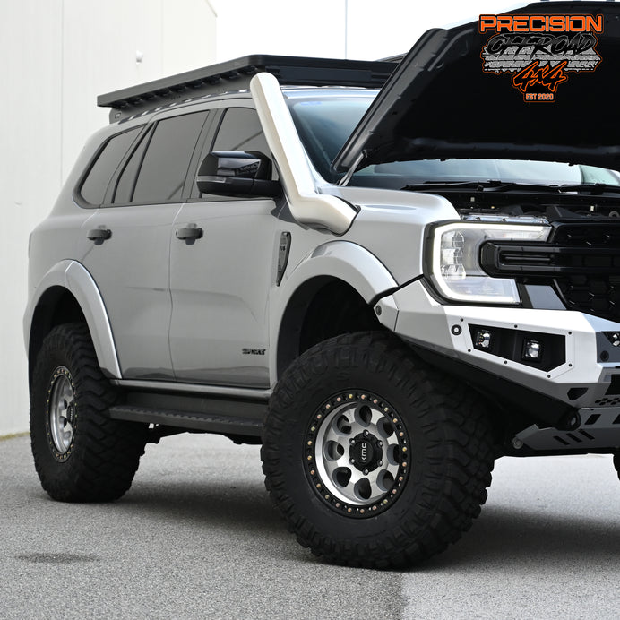 FORD EVEREST NEXT GEN 4 INCH STAINLESS SNORKEL AND ALLOY WASHER BOTTLE KIT (SHORT & MID ENTRY AVAILABLE)