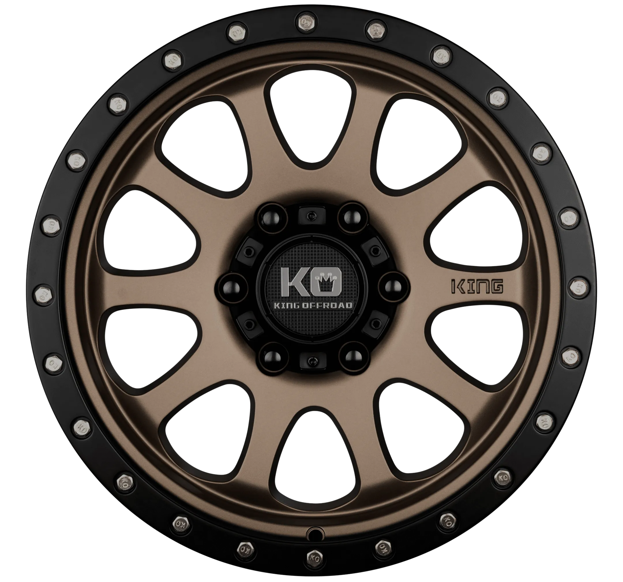 King Wheels Hurricane II Dark Satin Bronze – Black Bead Ring