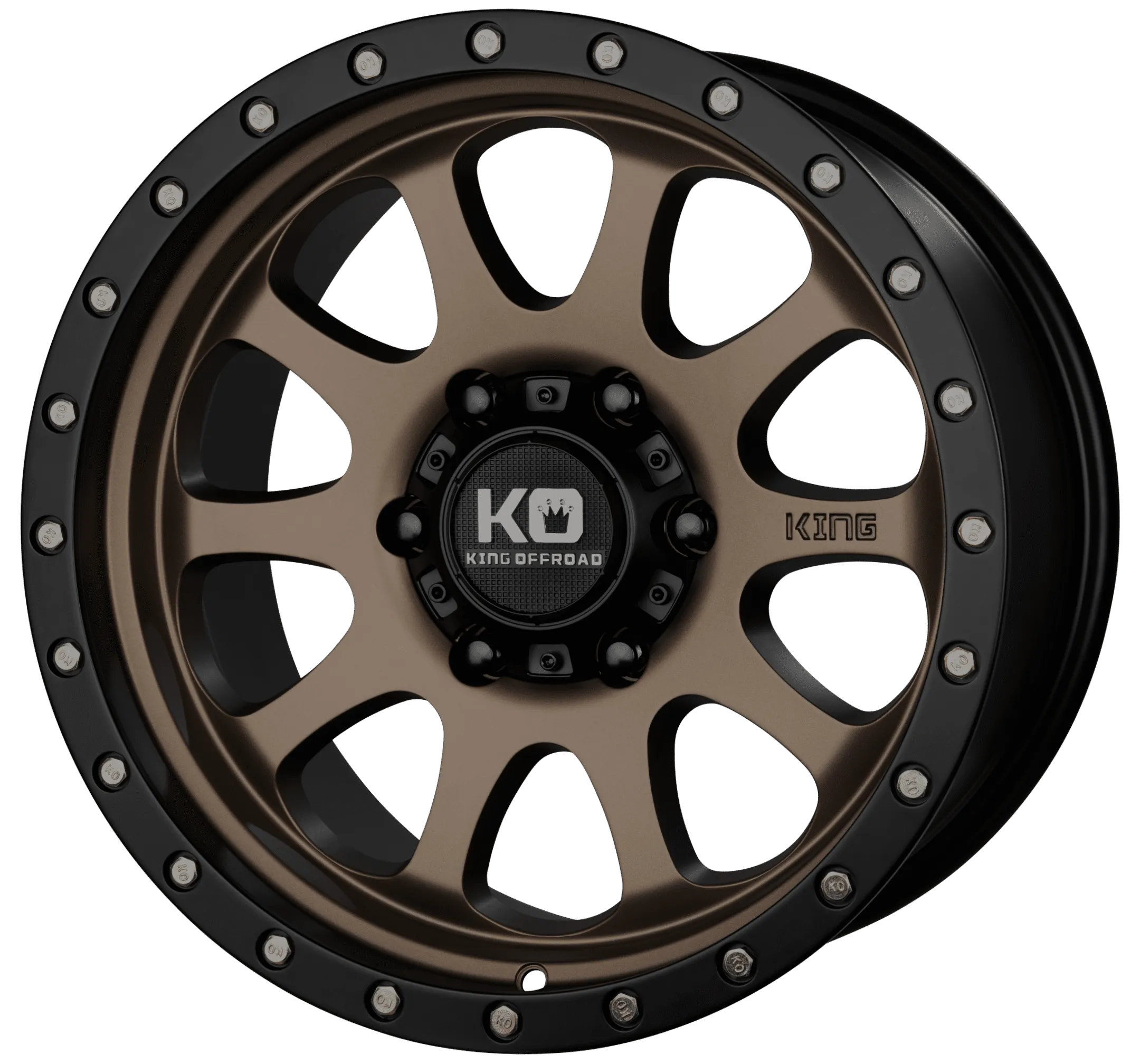 King Wheels Hurricane II Dark Satin Bronze – Black Bead Ring