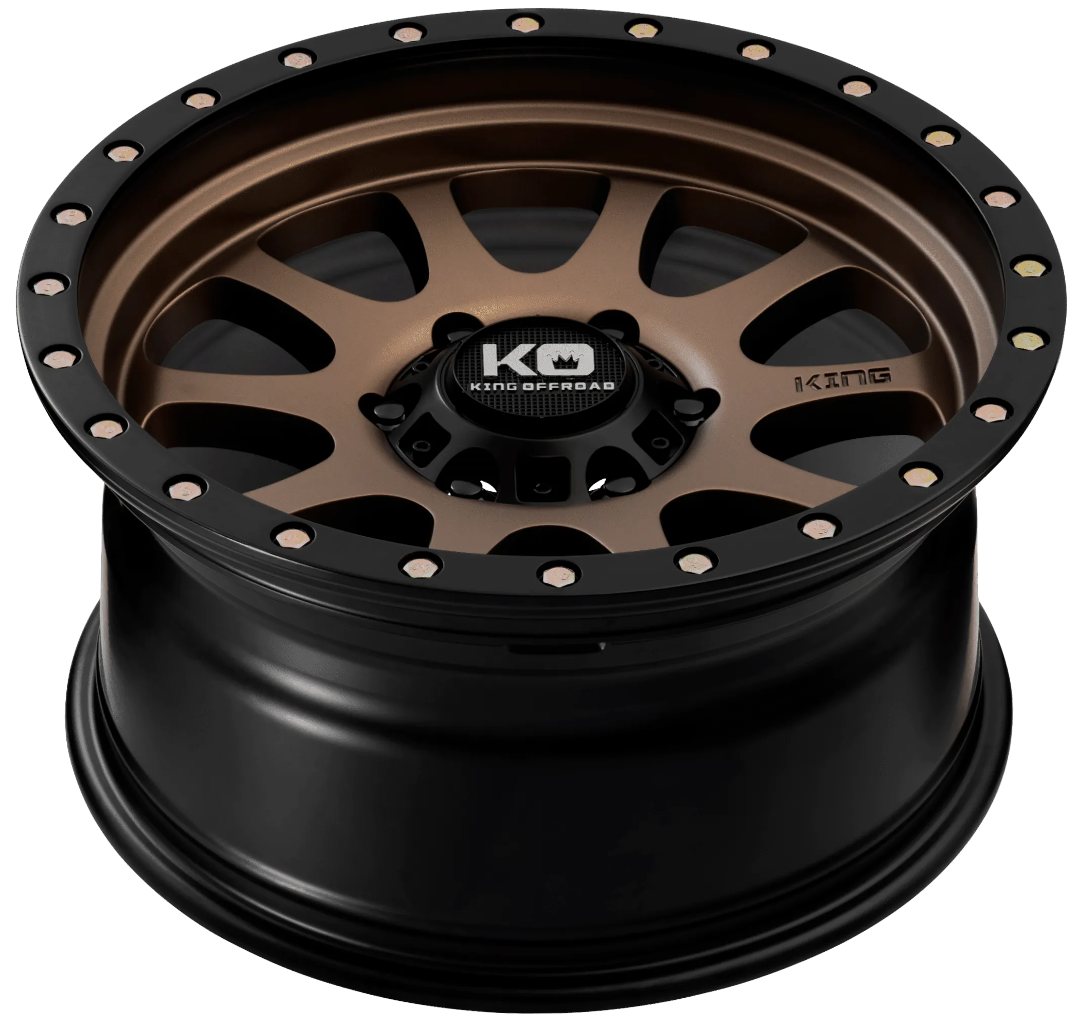 King Wheels Hurricane II Dark Satin Bronze – Black Bead Ring