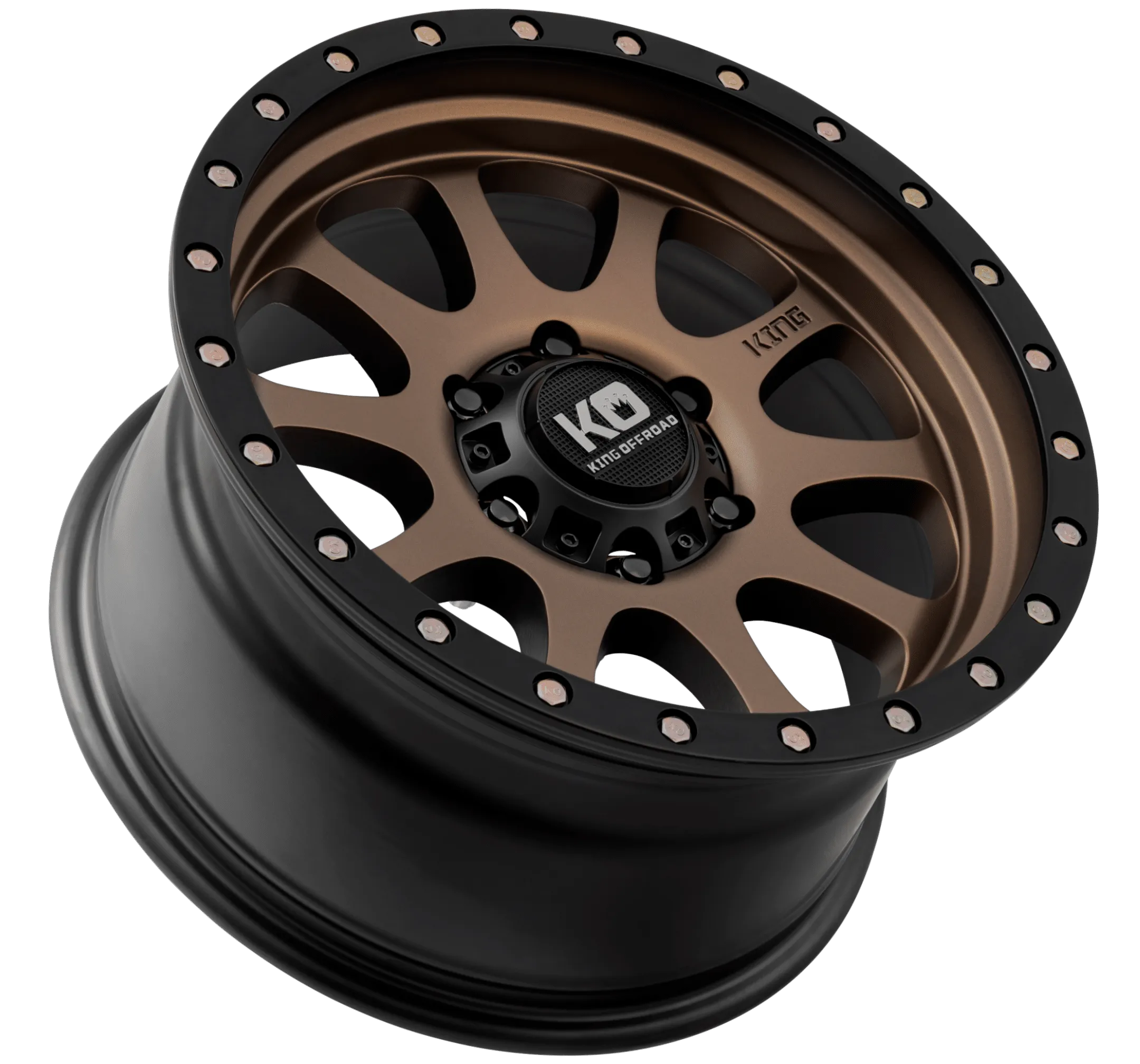 King Wheels Hurricane II Dark Satin Bronze – Black Bead Ring