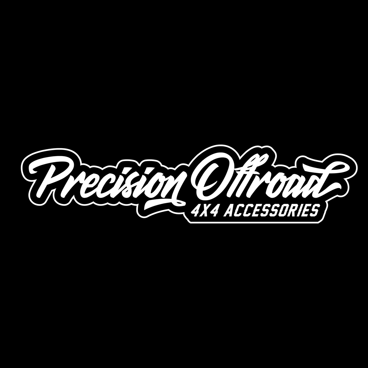 PRECISION OFFROAD - WHITE OUTLINE - STICKER