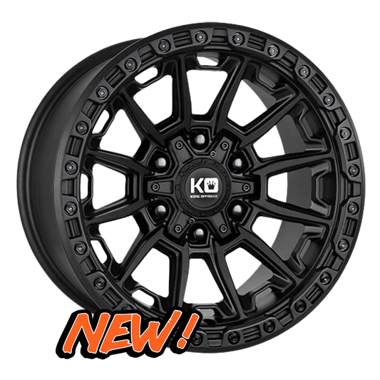 King Wheels Warrior Satin Black