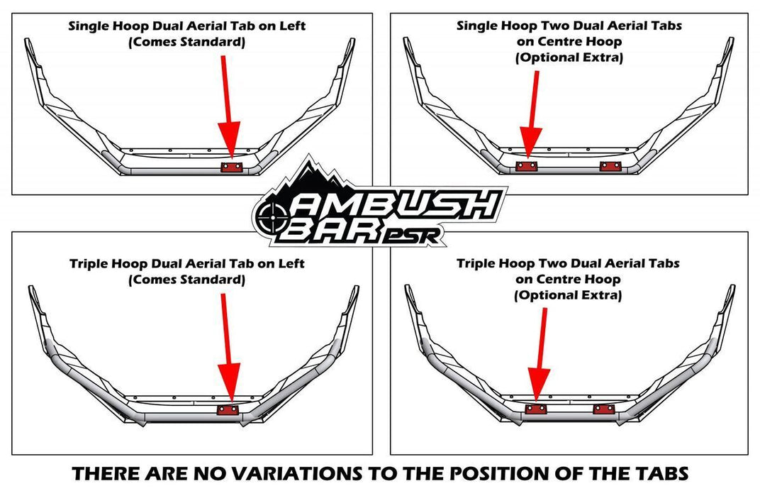 Mitsubishi MR Triton Ambush Triple Hoop Bullbar