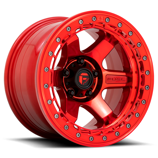 Fuel Block (Beadlock) D124 - Candy Red W/ Red Ring