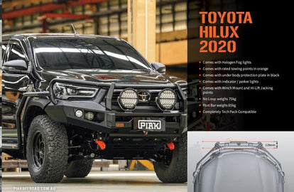 PIAK Hilux 2020 Onwards Elite Post Bar Orange tow and black under body