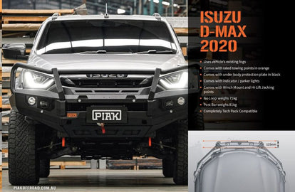 PIAK Isuzu 2020 Onwards Elite Post Bar Orange tow and black under body