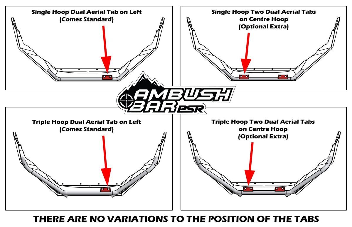 Ford Ranger PX MK3 8/2018-ON Ambush Triple Hoop Bullbar