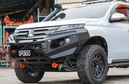 PIAK Pajero Sport QF Elite No Loop Bar Orange tow points, Black Under Body Protect