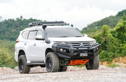 PIAK Pajero Sport QF Elite No Loop Bar Orange tow points, Black Under Body Protect