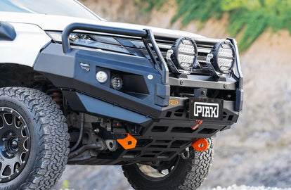 PIAK Pajero Sport QF Elite Post Bar Orange tow points, Black Under Body Protect